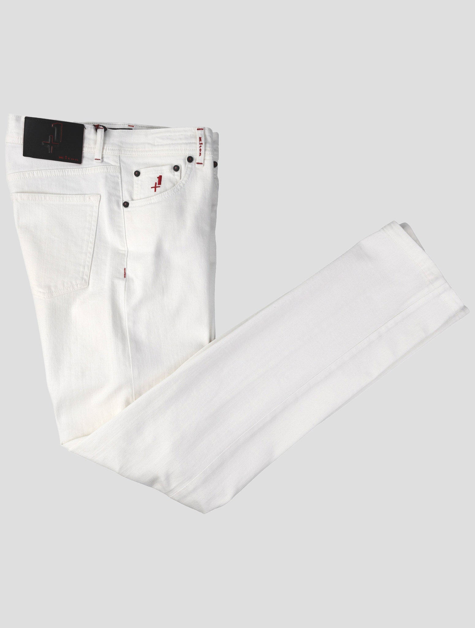 Kiton White Cotton Ea Special Edition Plus One Jeans