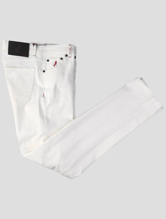 Kiton White Cotton Ea Special Edition Plus One Jeans