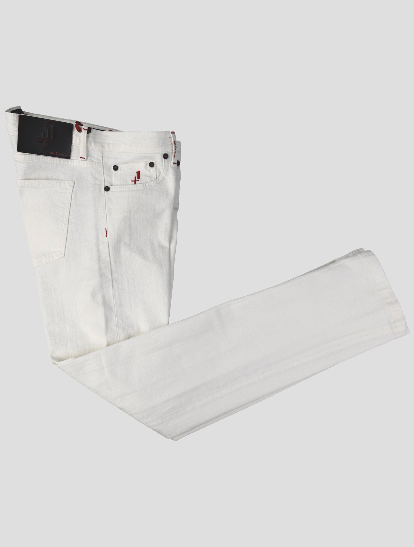 Kiton White Cotton Ea Special Edition Plus One Jeans