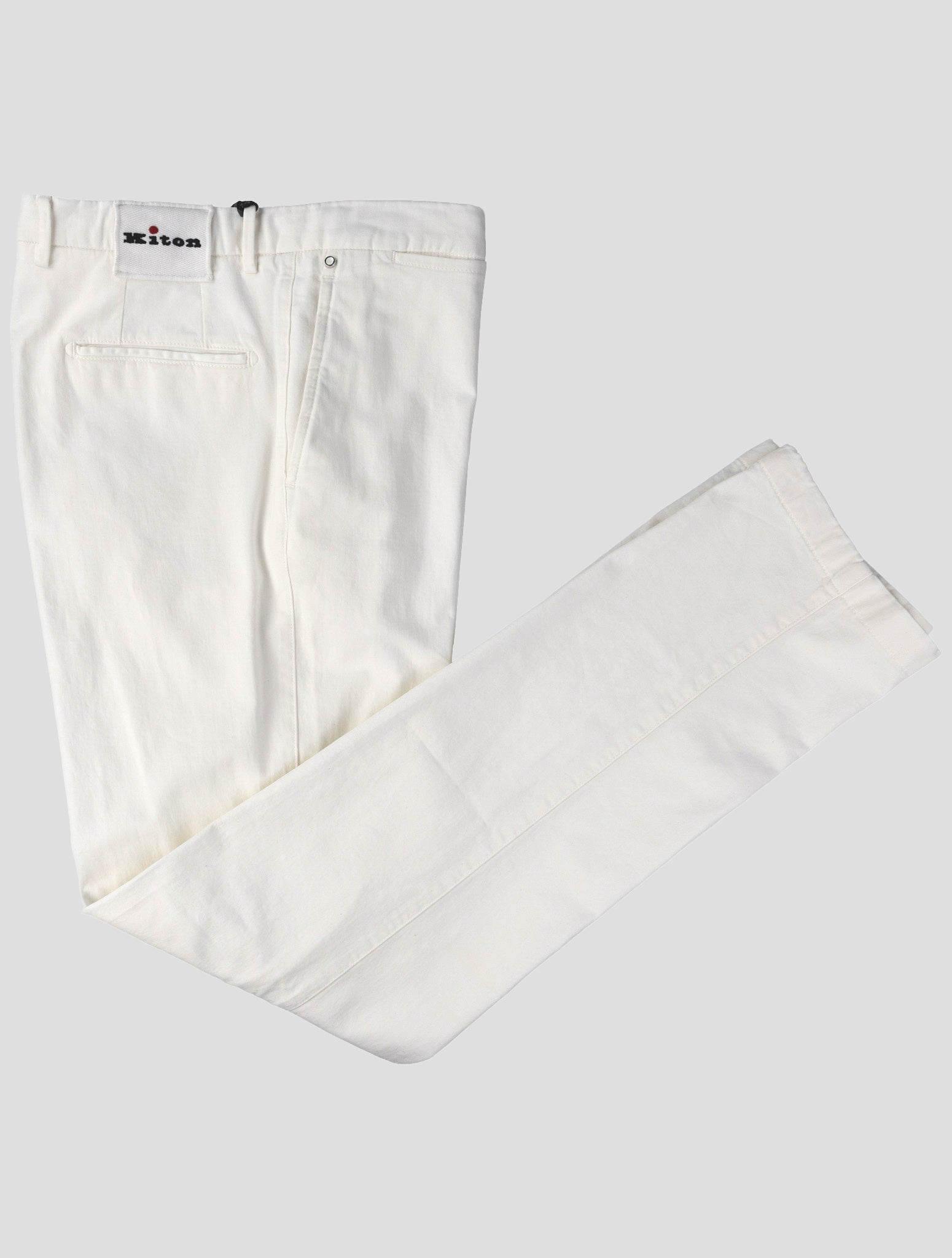Kiton White Cotton Cashmere Ea Jeans