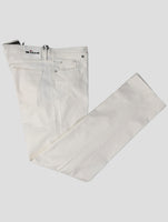 Kiton White Cotton Ea Jeans