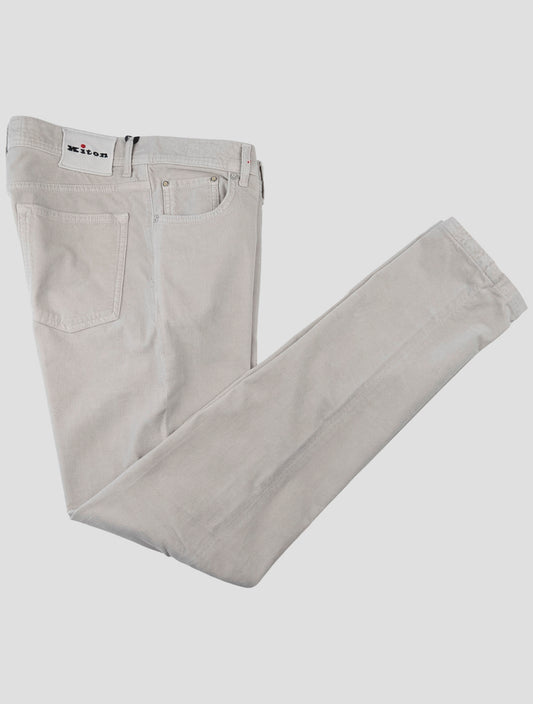 Kiton Gray Cotton Ea Jeans