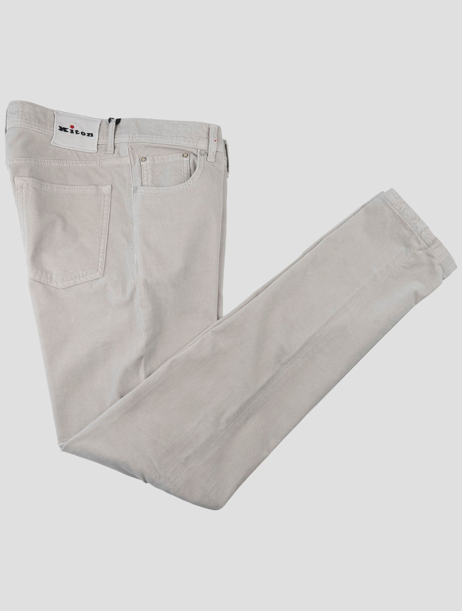 Kiton Gray Cotton Ea Jeans