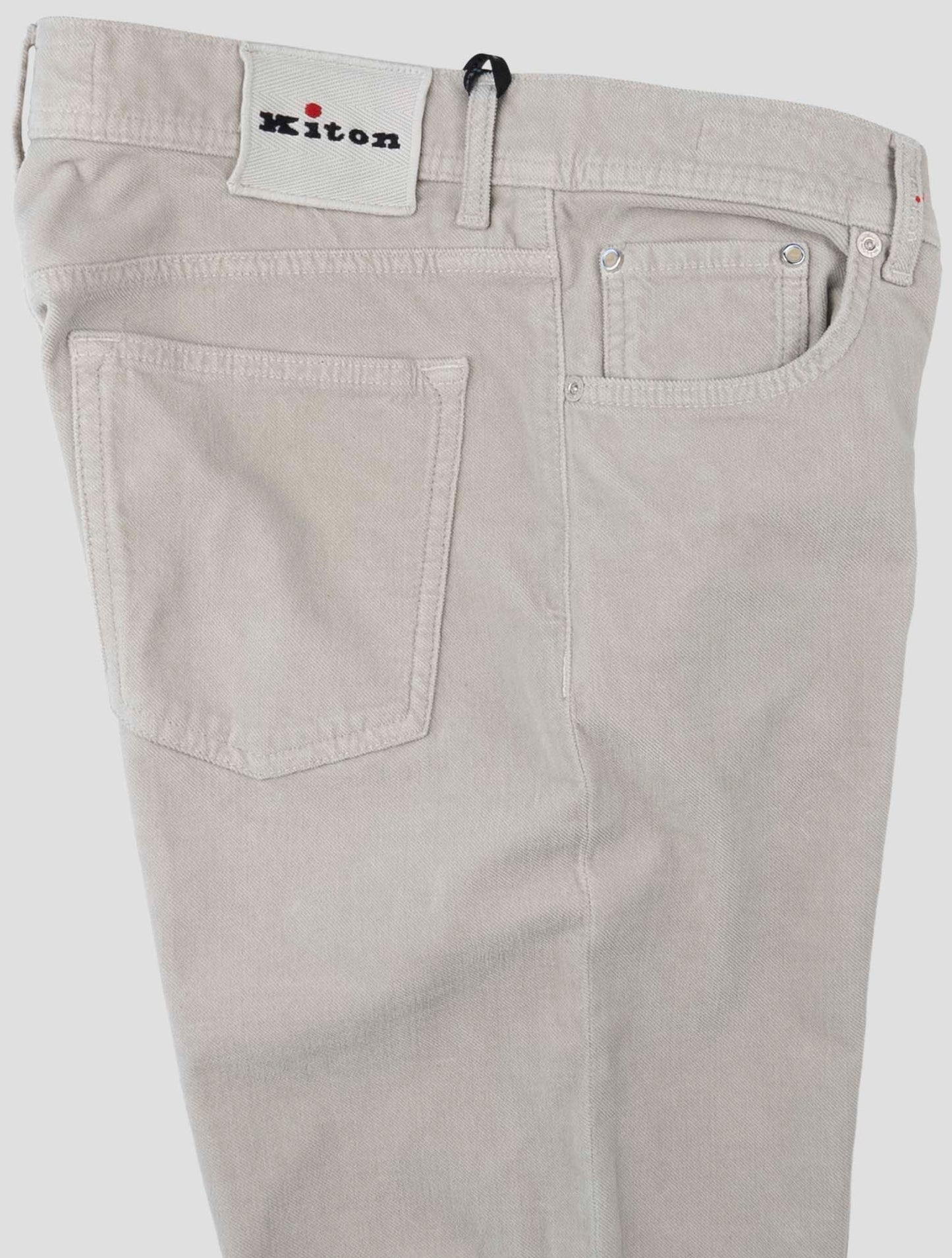Kiton Gray Cotton Ea Jeans