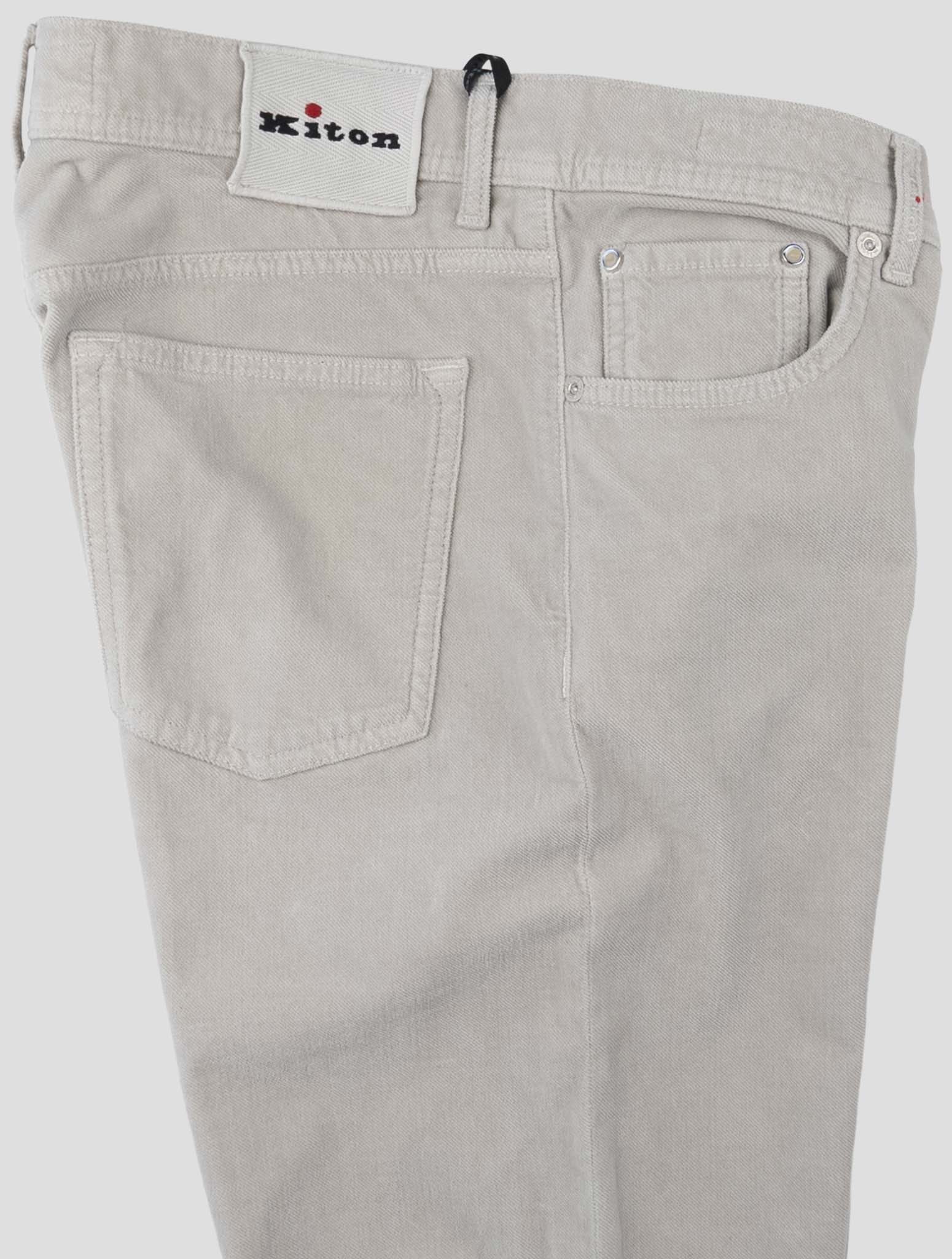 Kiton Gray Cotton Ea Jeans