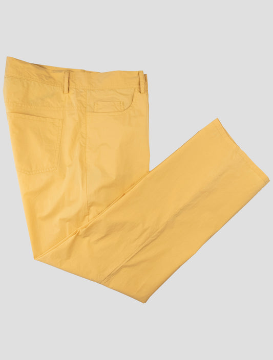 Kiton Yellow Cotton Jeans