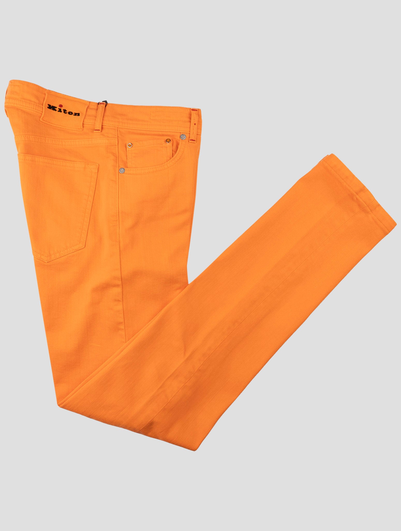 Kiton Orange Cotton Ea Jeans