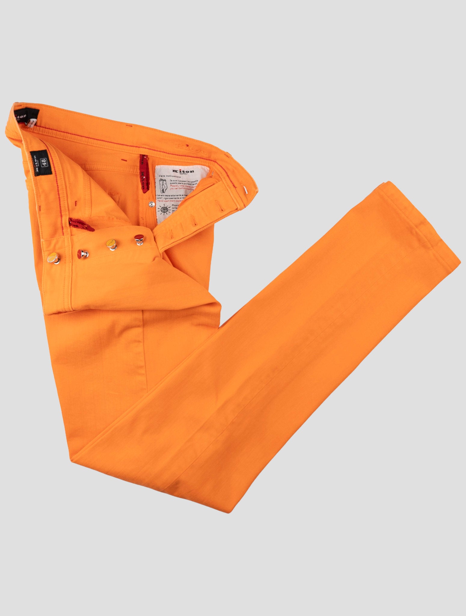 Kiton Orange Cotton Ea Jeans