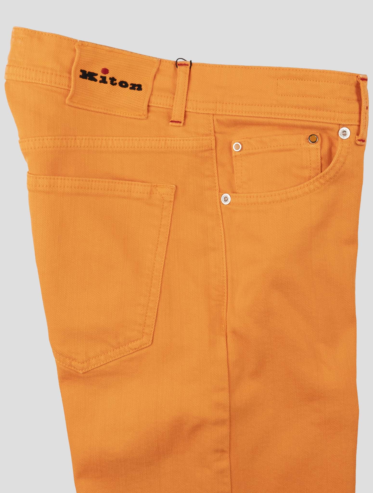 Kiton Orange Cotton Ea Jeans