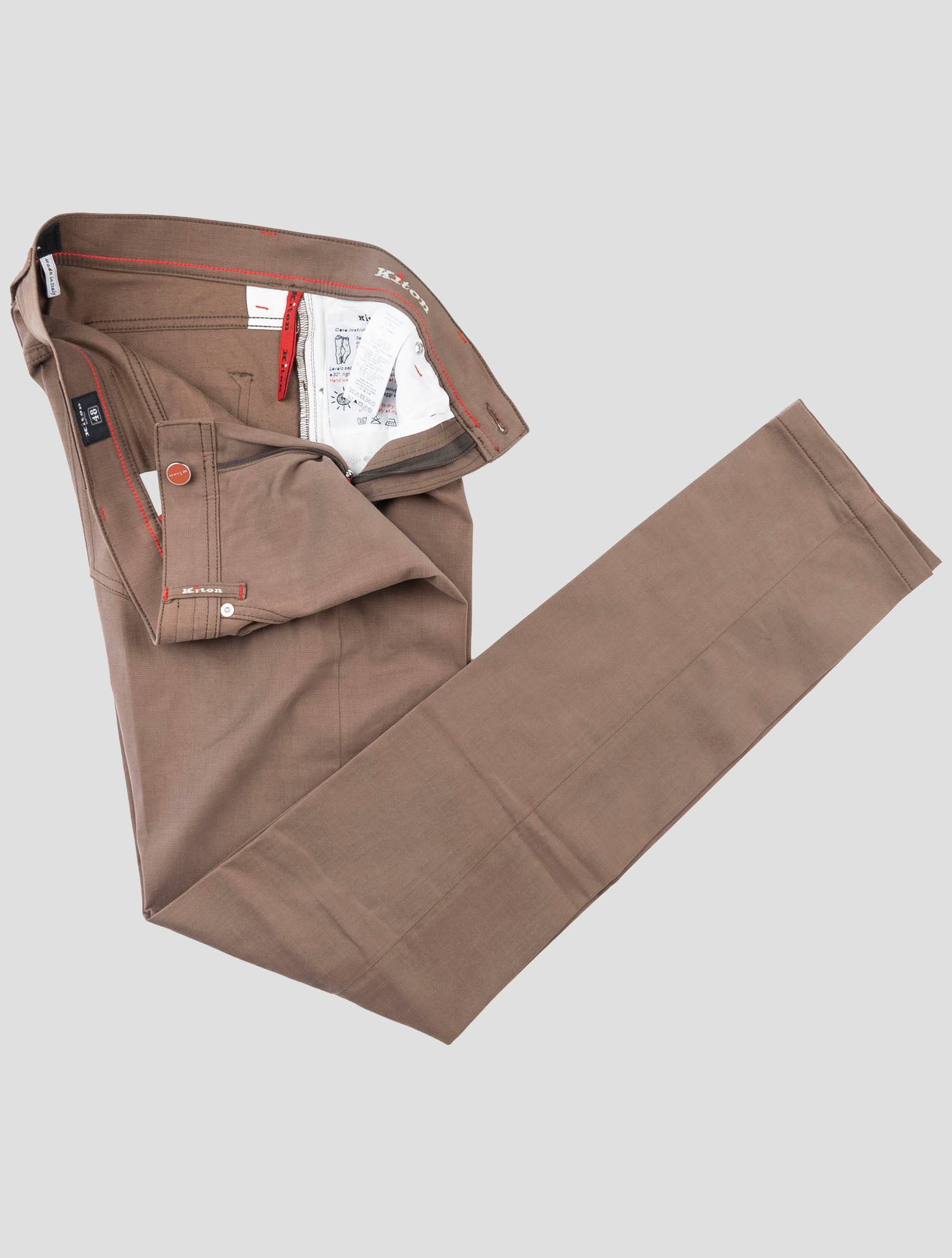 Kiton Brown Cotton Jeans