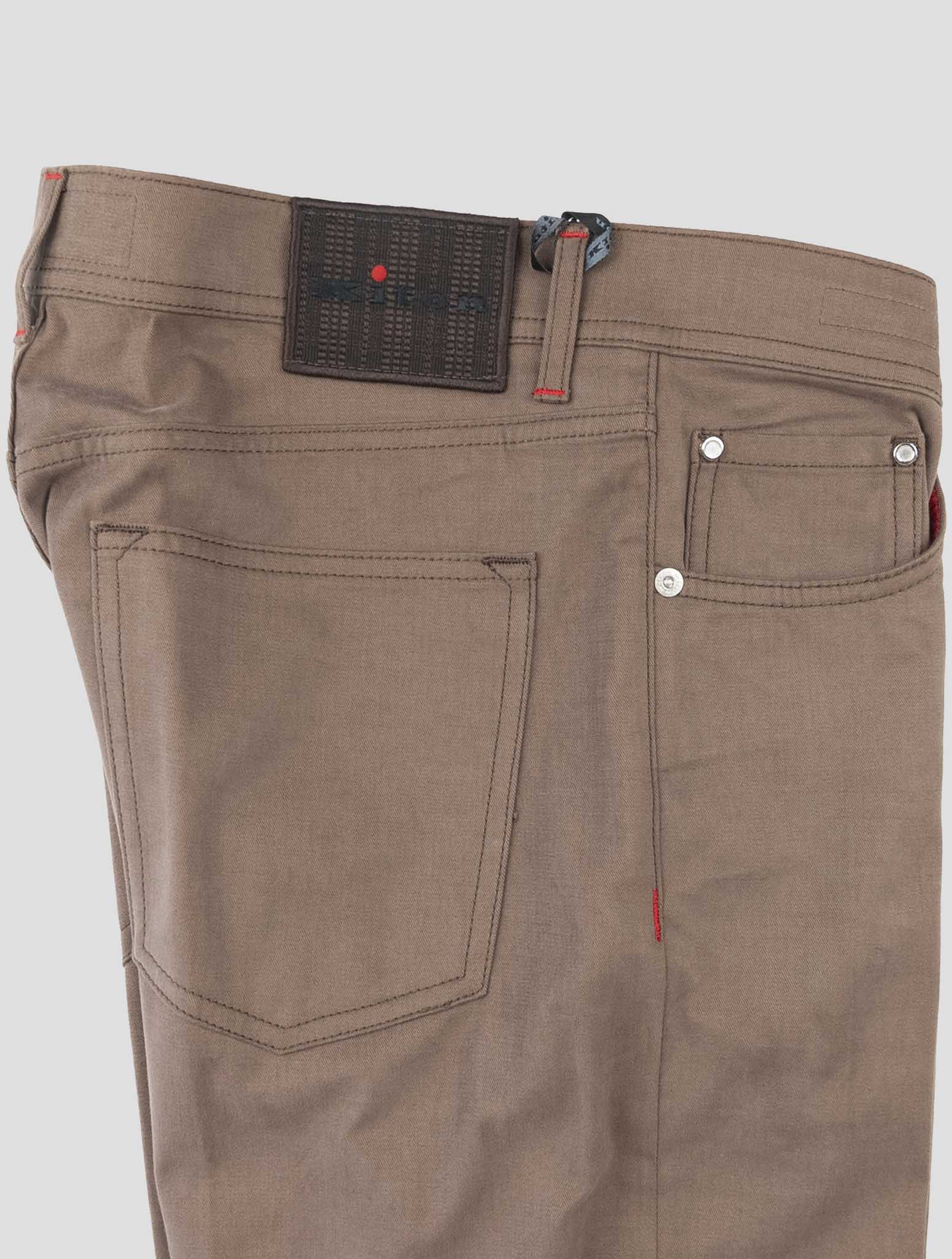 Kiton Brown Cotton Jeans