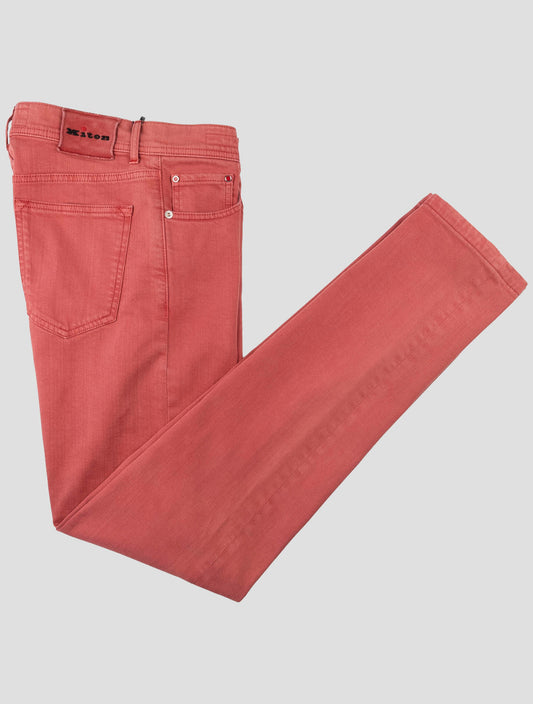 Kiton Red Cotton Ea Jeans
