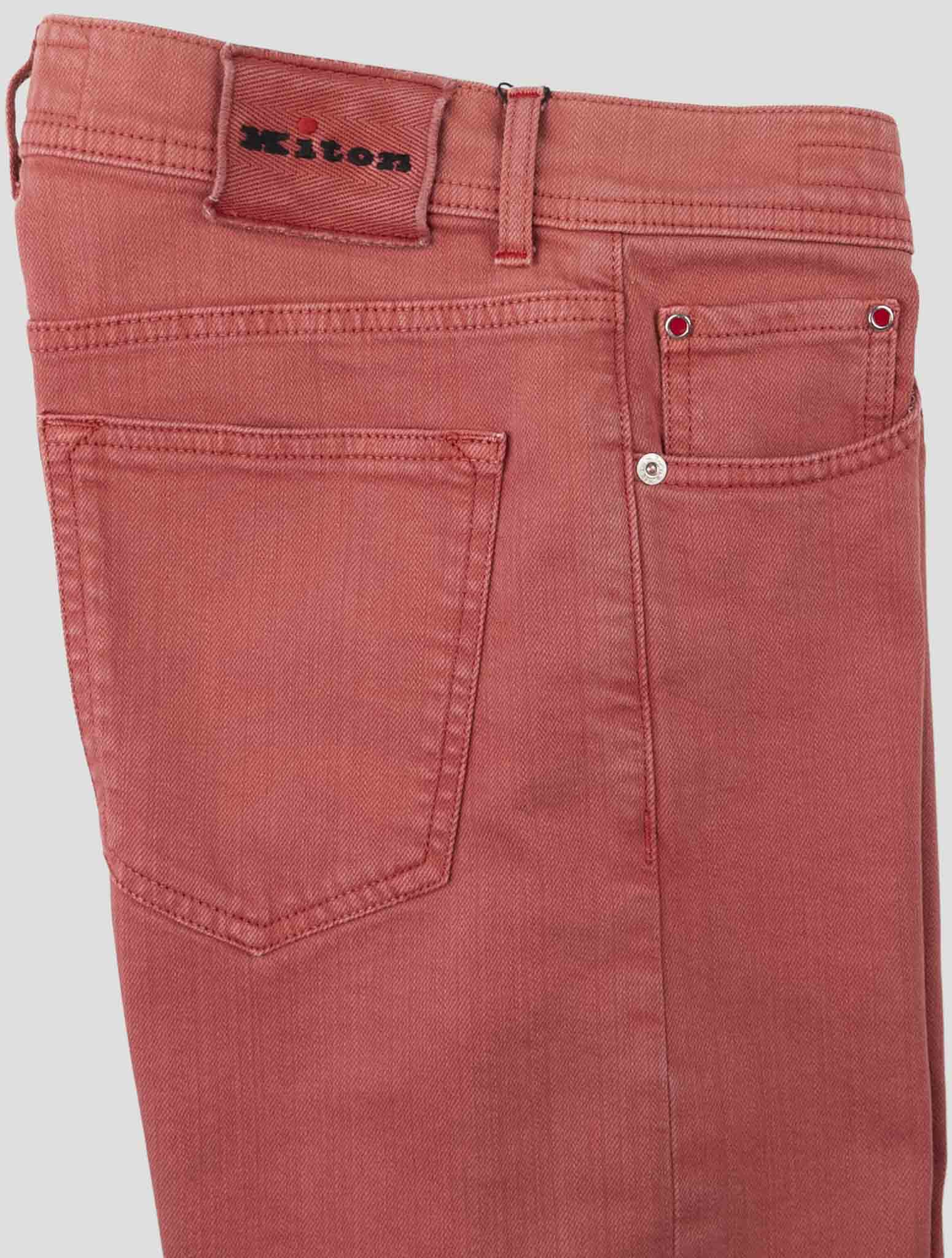 Kiton Red Cotton Ea Jeans