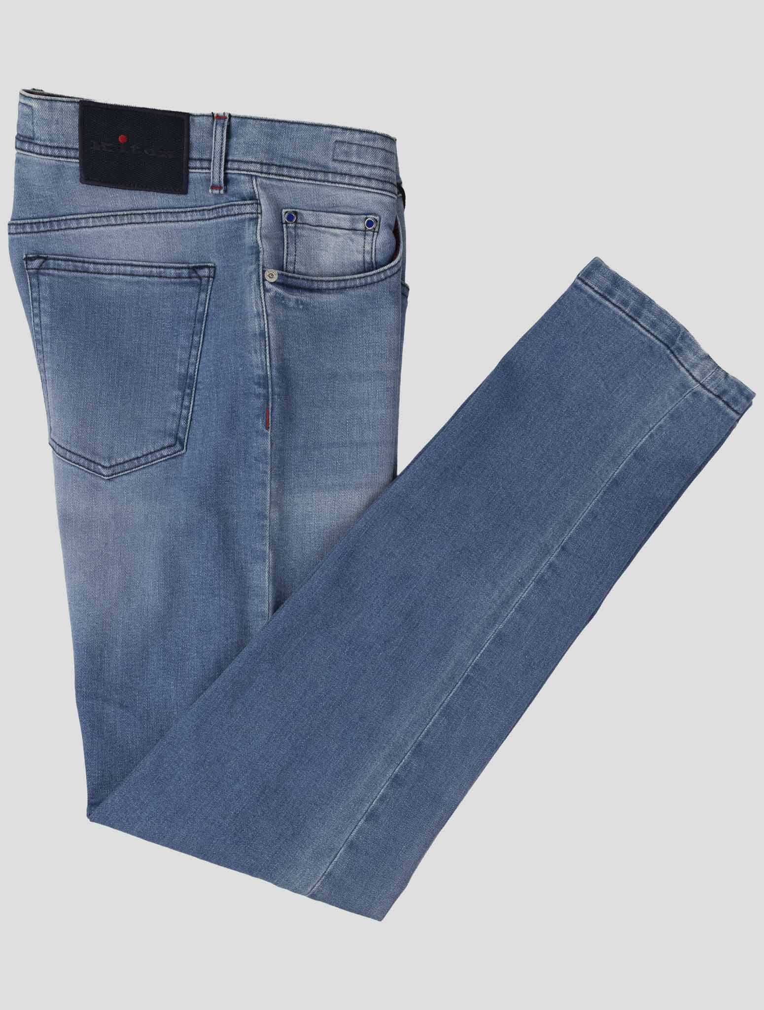 Kiton Light Blue Cotton Ea Jeans