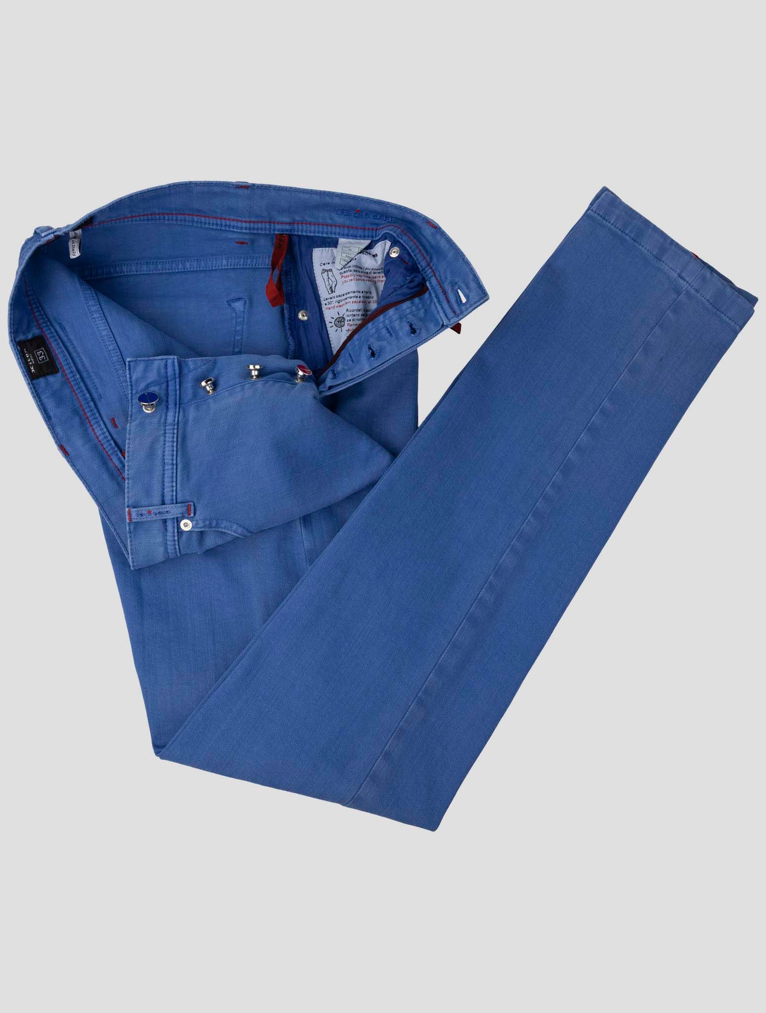 Kiton Light Blue Cotton Ea Jeans