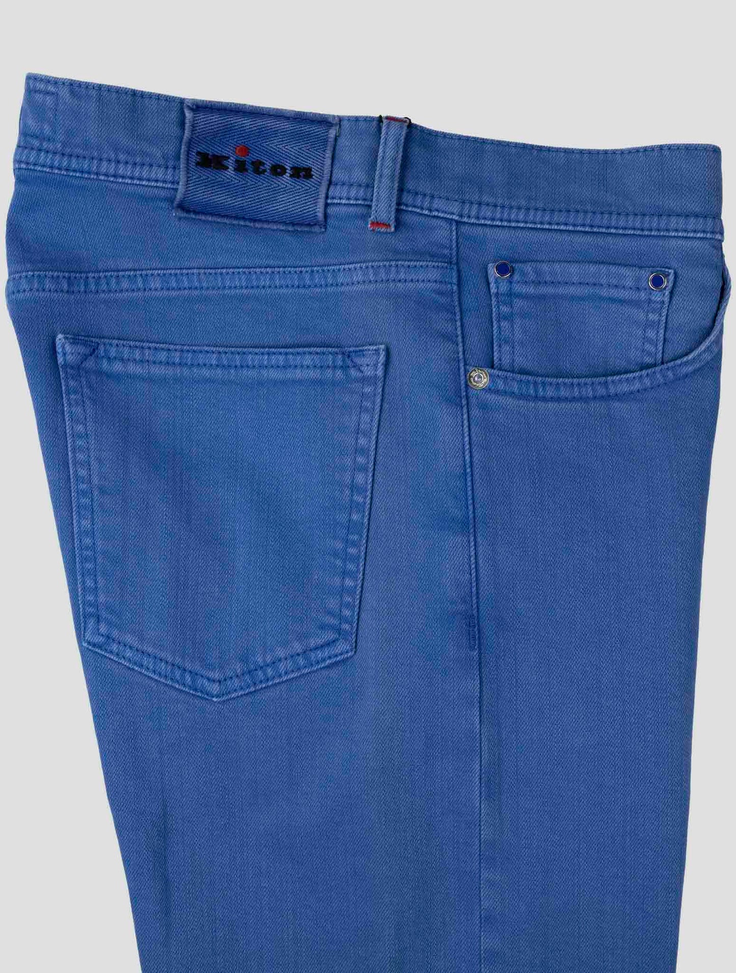Kiton Light Blue Cotton Ea Jeans