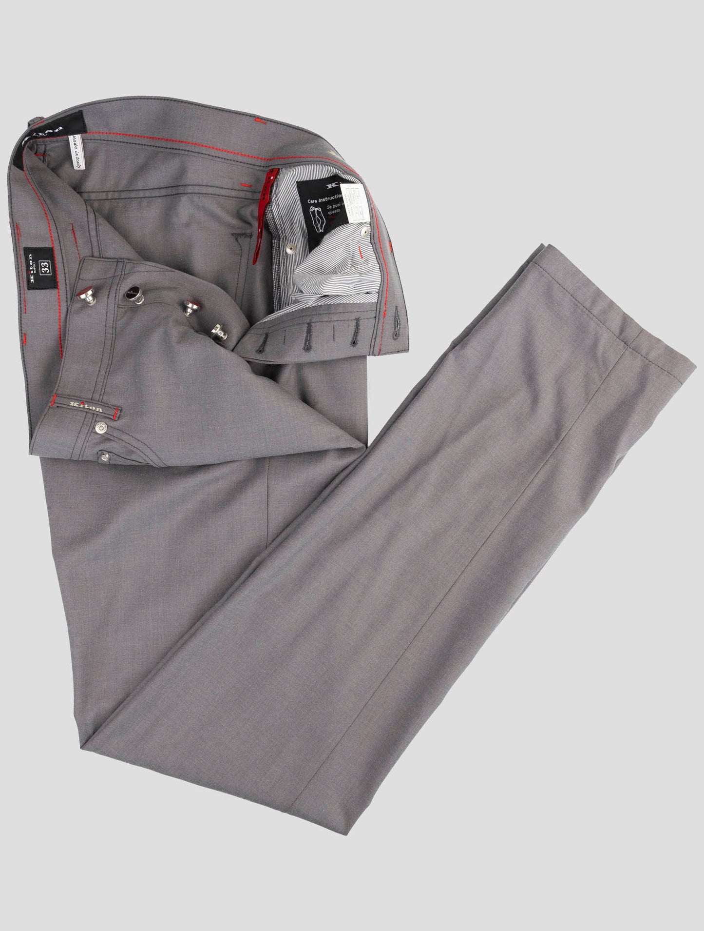Kiton Gray Cashmere Silk Jeans