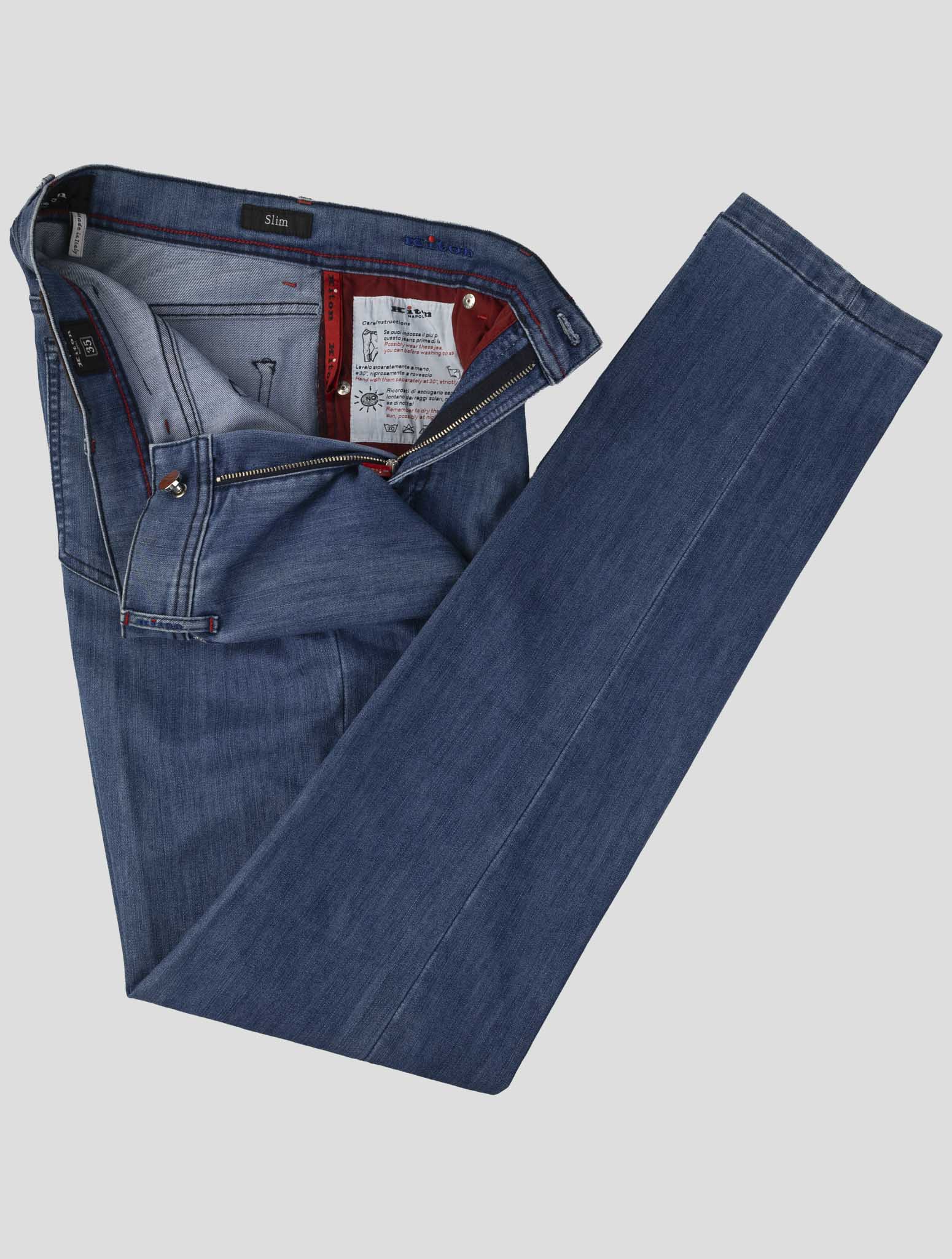 Kiton Blue Cotton Ea Jeans
