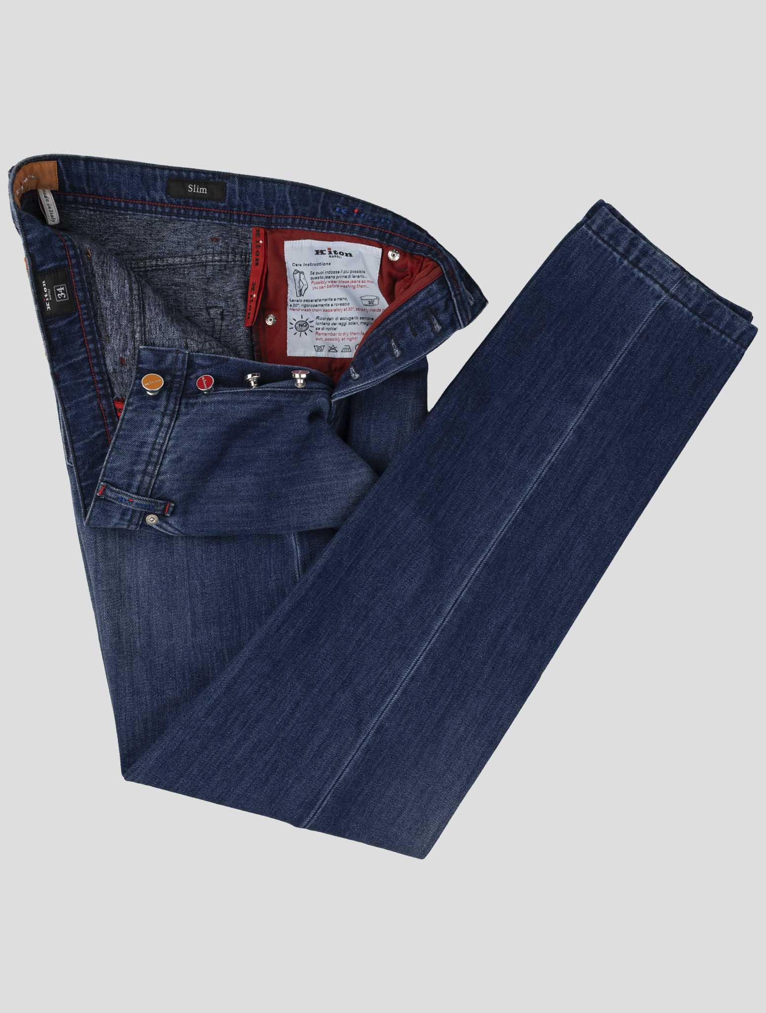 Kiton Denim Cotton Wool Pa Jeans