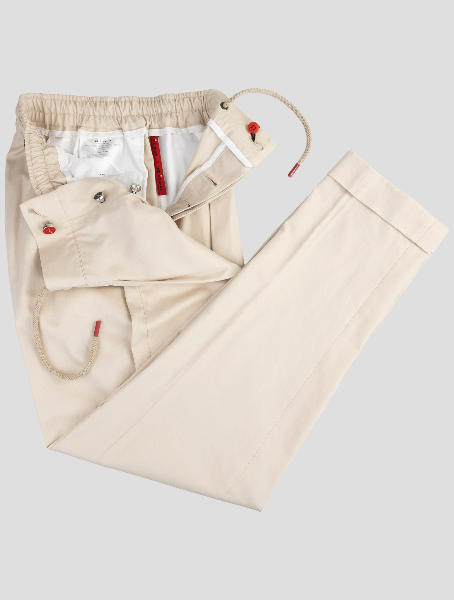 Kiton Beige Cotton Pants
