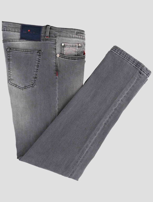 Kiton Gray Cotton Ea Jeans