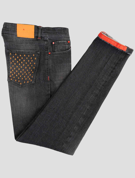 Kiton Dark Gray Cotton Ea Jeans