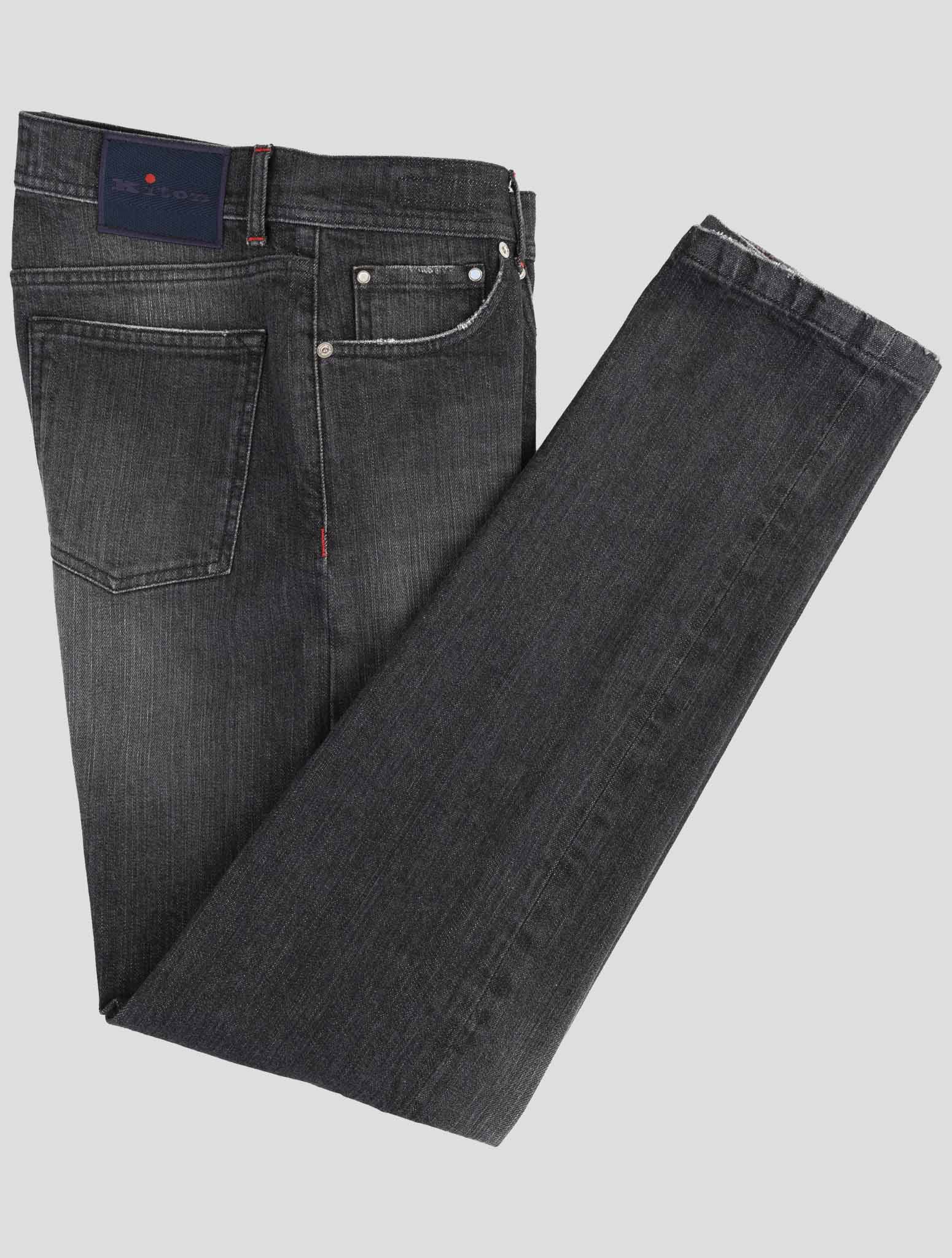 Kiton Dark Gray Cotton Ea Jeans