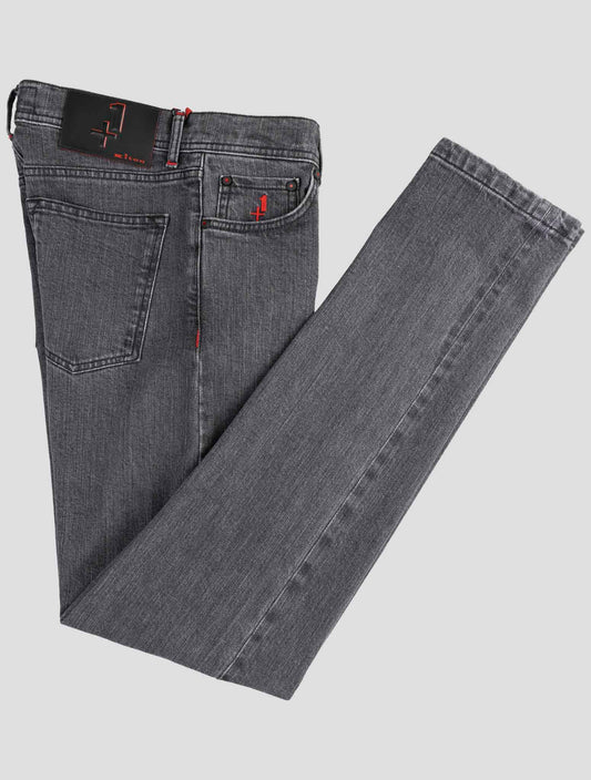 Kiton Dark Gray Cotton Ea Jeans