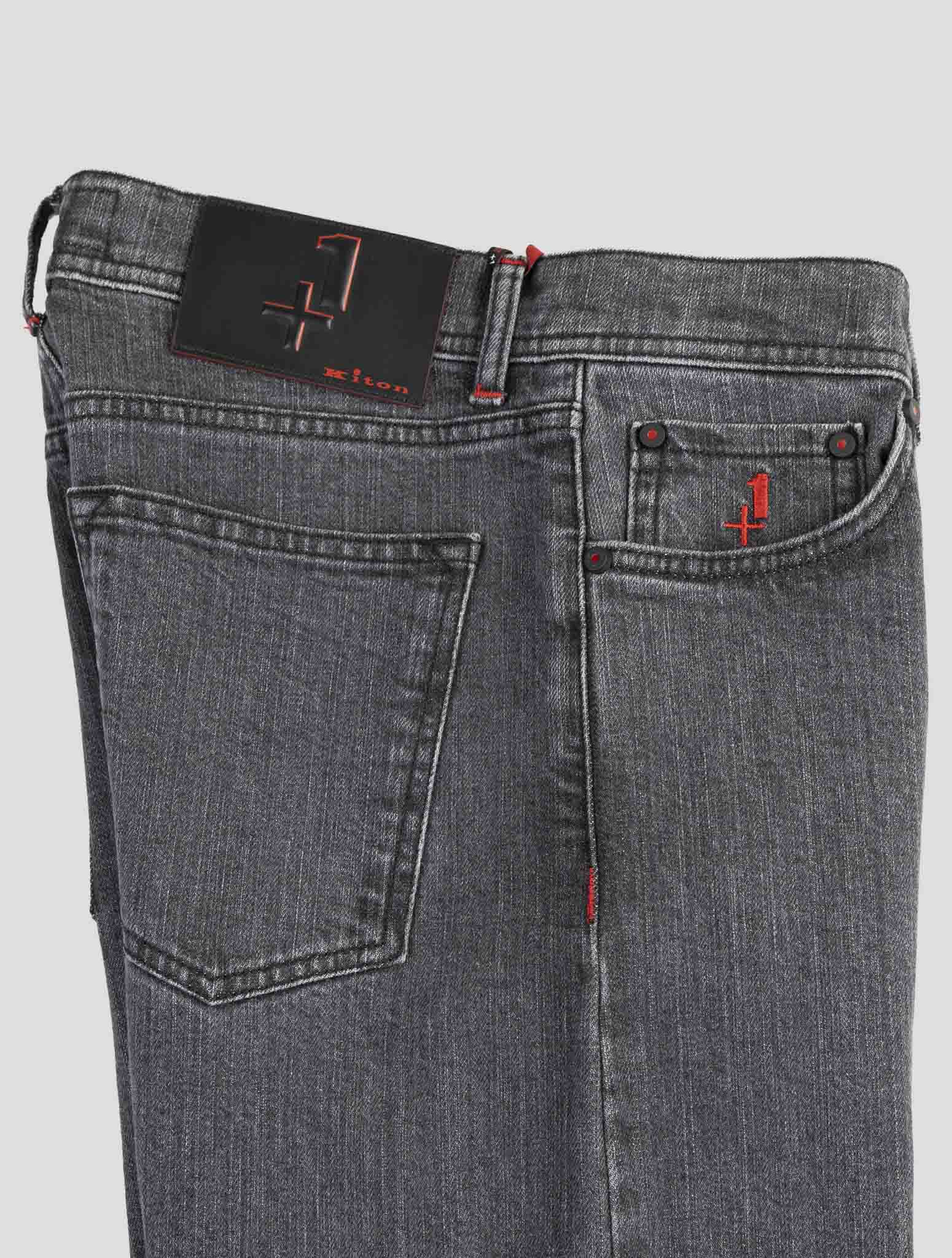Kiton Dark Gray Cotton Ea Jeans