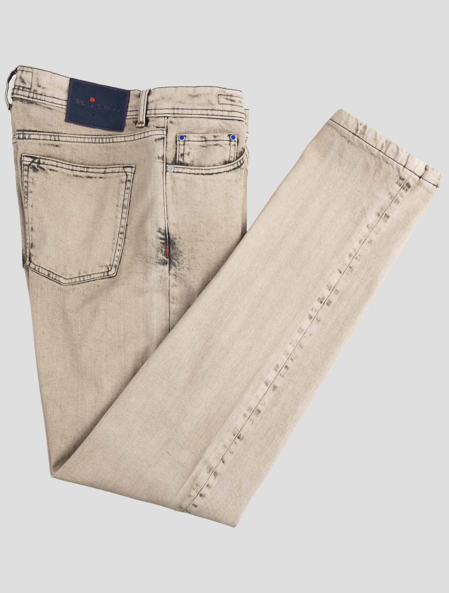Kiton Beige Cotton Ea Jeans