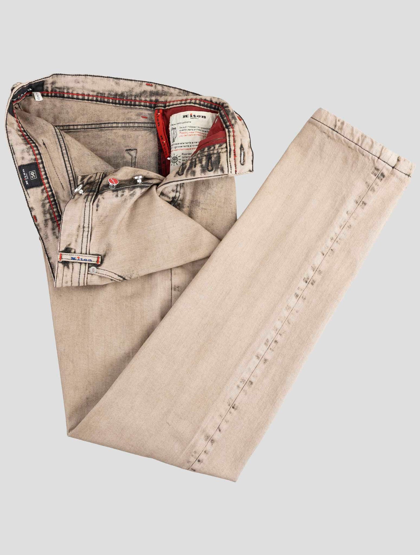 Kiton Beige Cotton Ea Jeans