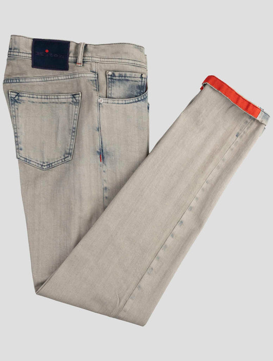 Kiton Gray Cotton Ea Jeans