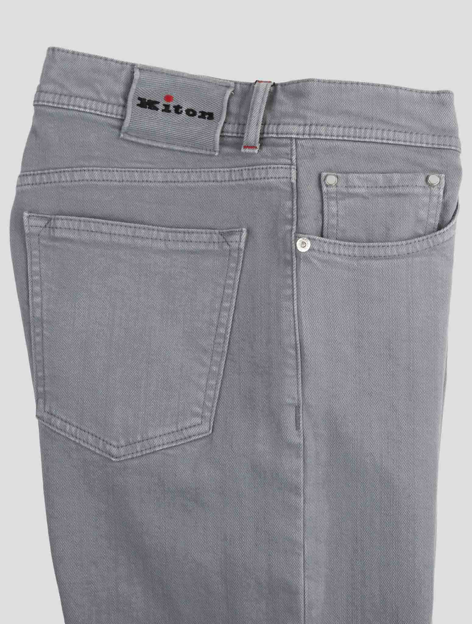 Kiton Gray Cotton Jeans