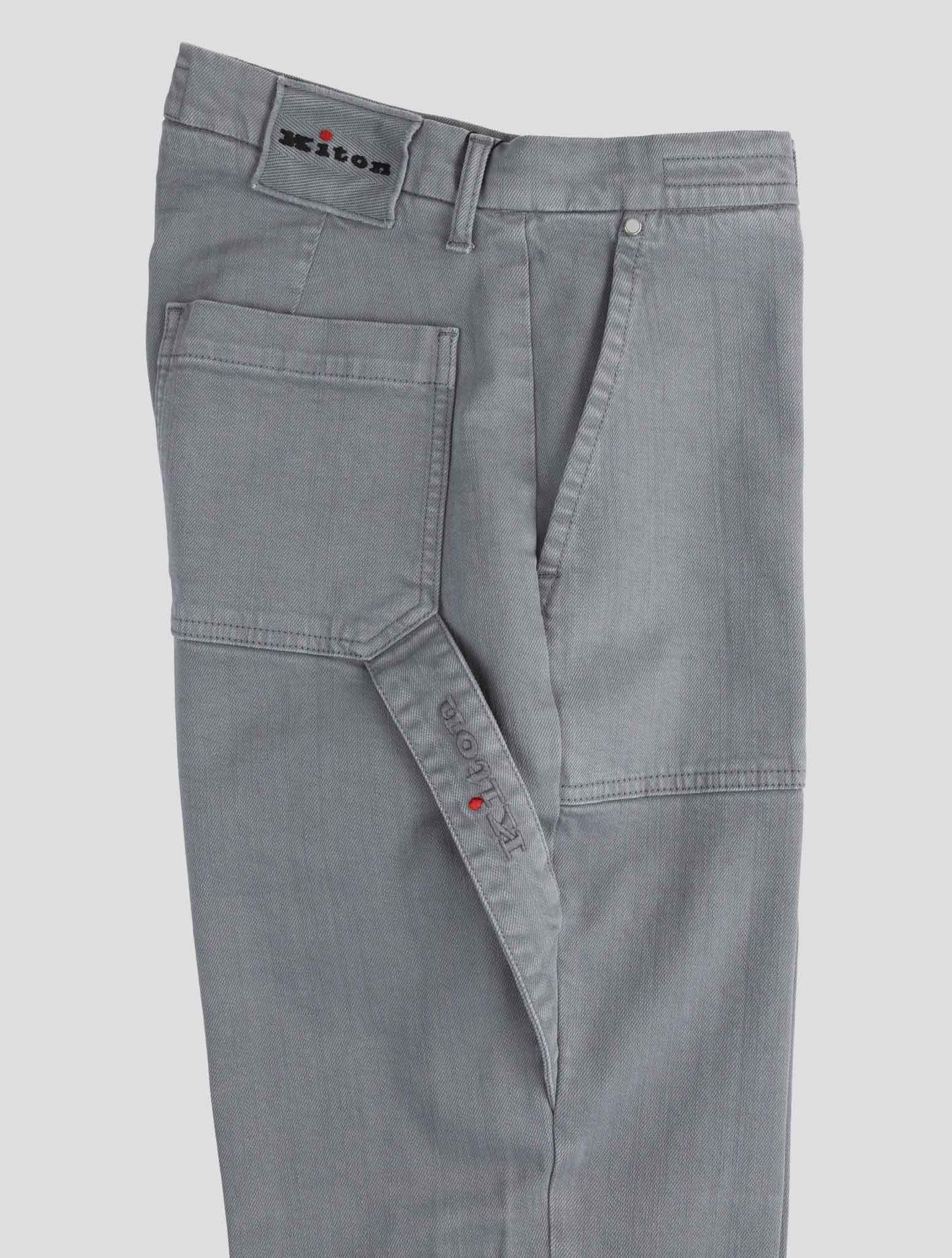 Kiton Gray Cotton Jeans