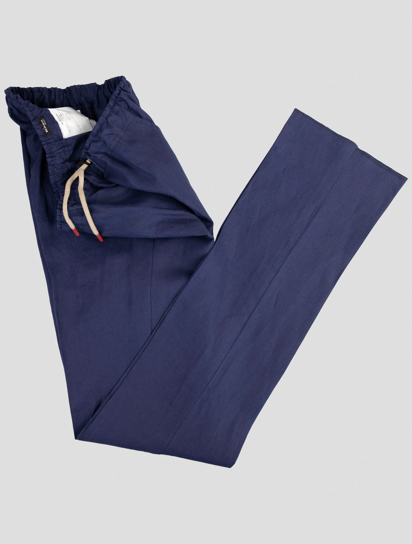 Kiton Dark Blue Linen Pants