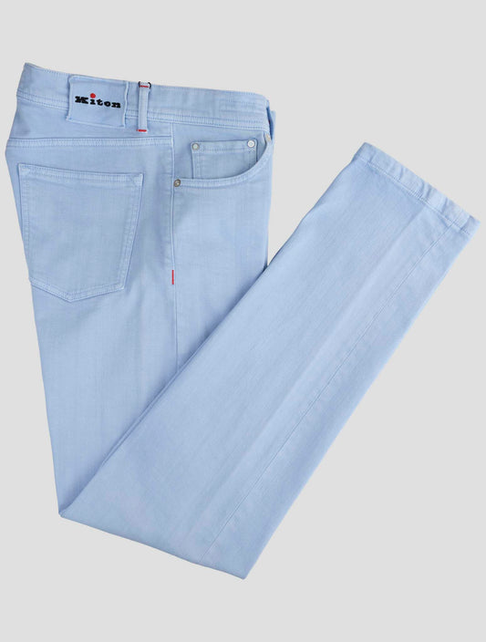 Kiton Light Blue Cotton Ea Jeans