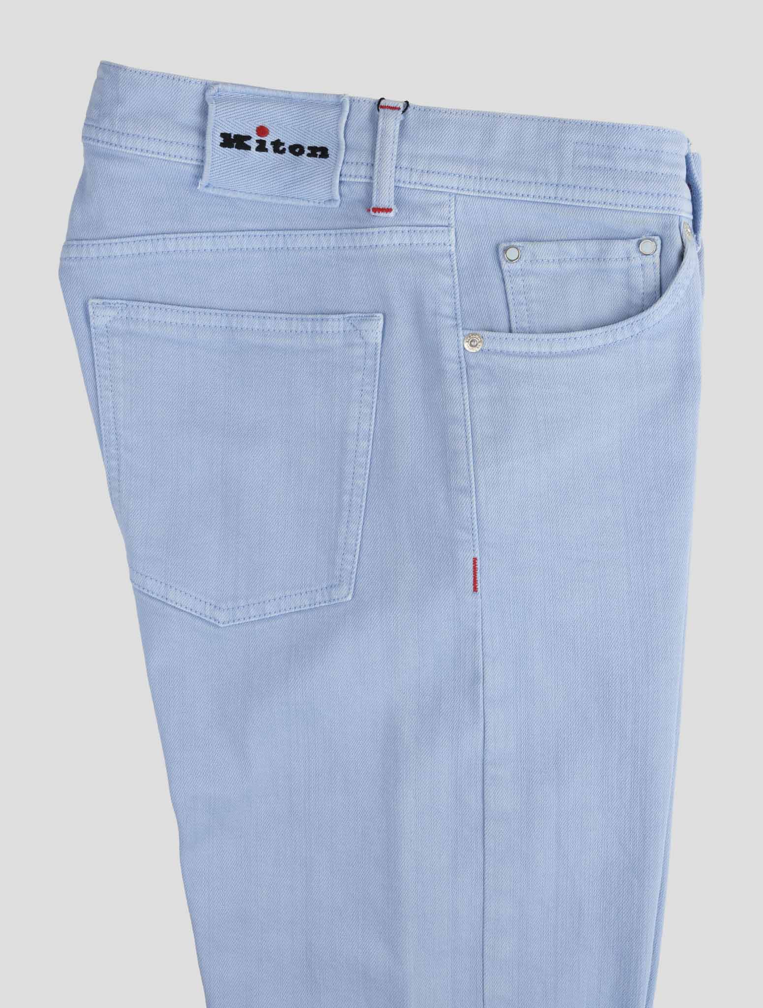 Kiton Light Blue Cotton Ea Jeans