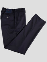 Kiton Dark Blue Virgin Wool Pants