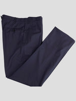 Kiton Dark Blue Virgin Wool Dress Pants