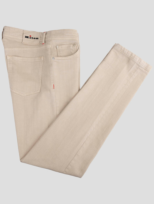 Kiton Beige Cotton Ea Jeans