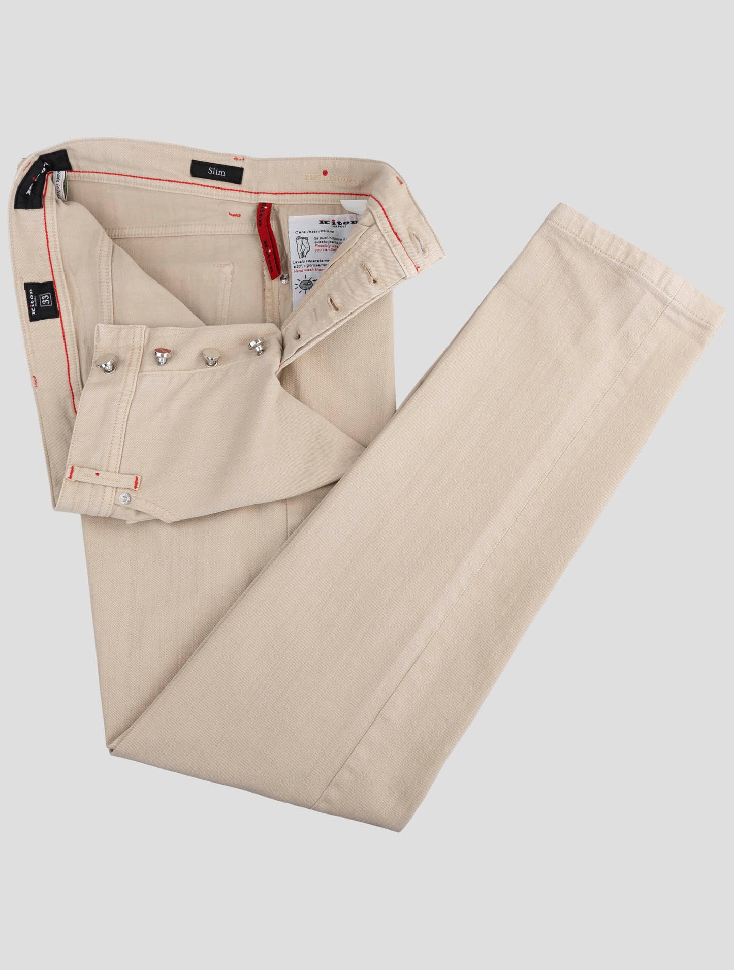 Kiton Beige Cotton Ea Jeans