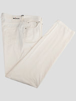 Kiton White Cotton Ea Jeans
