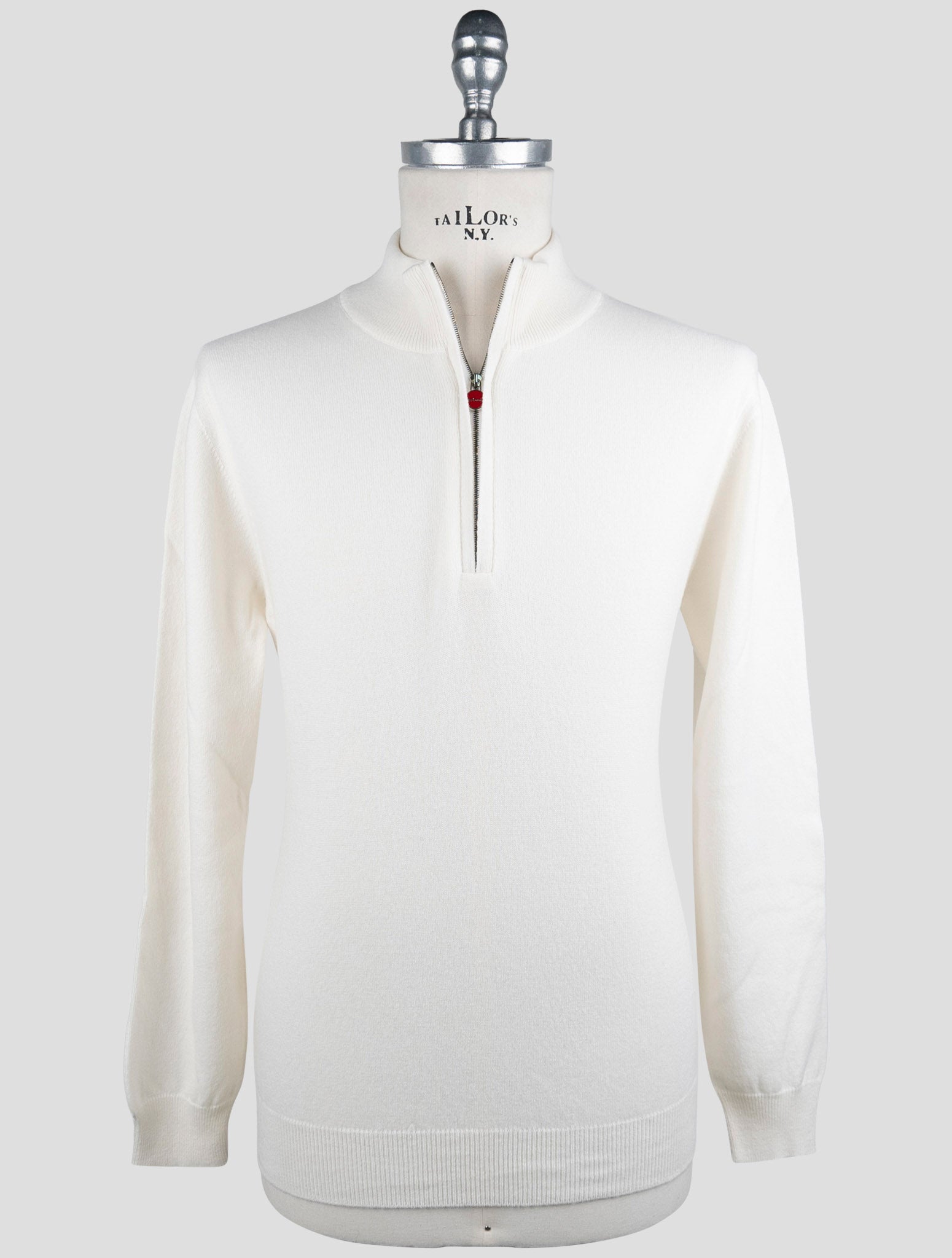 Kiton White Cashmere Sweater Polo