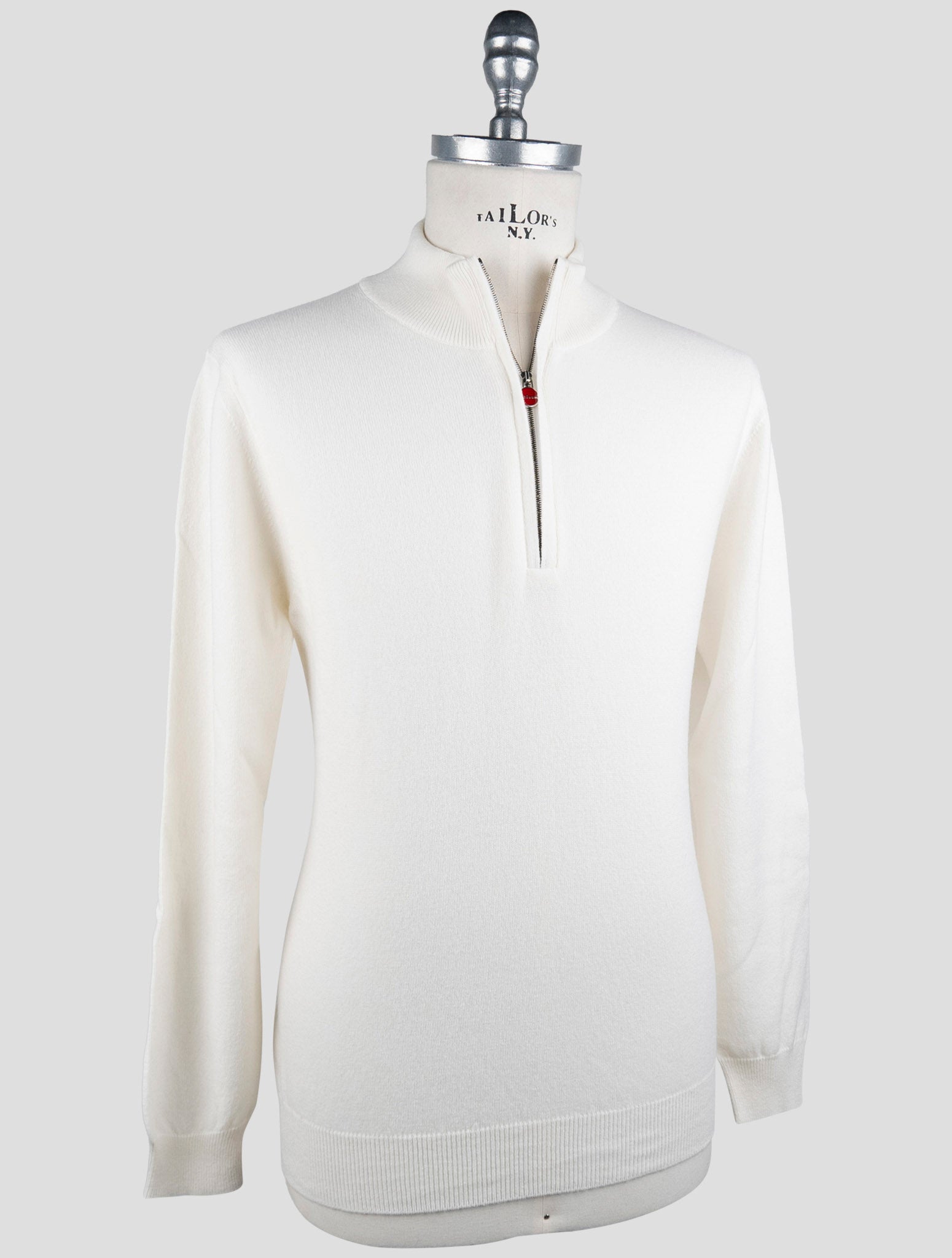 Kiton White Cashmere Sweater Polo