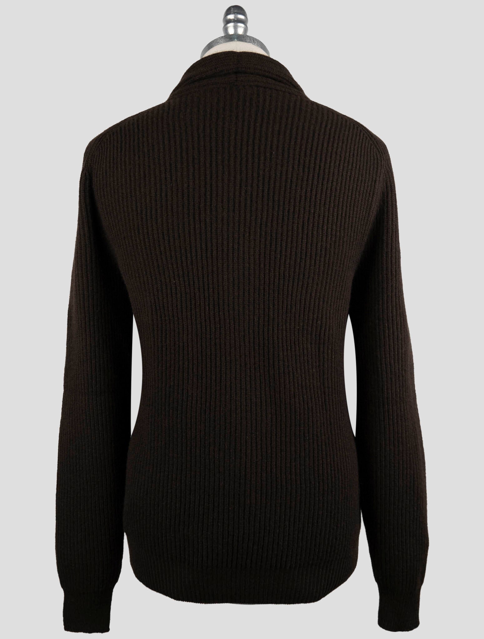 Kiton Brown Cashmere Sweater Cardigan back