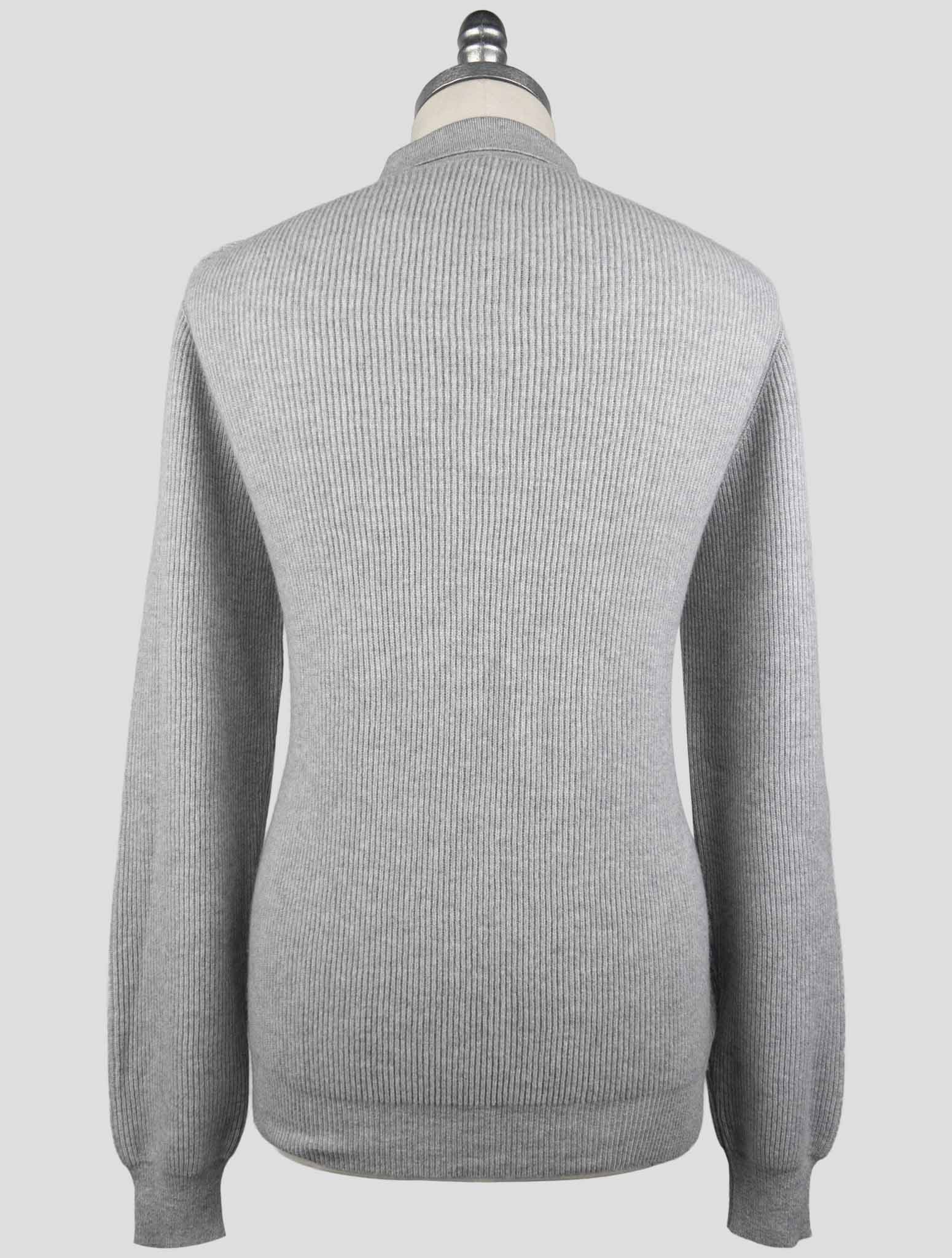 Kiton Gray Cashmere Sweater Polo