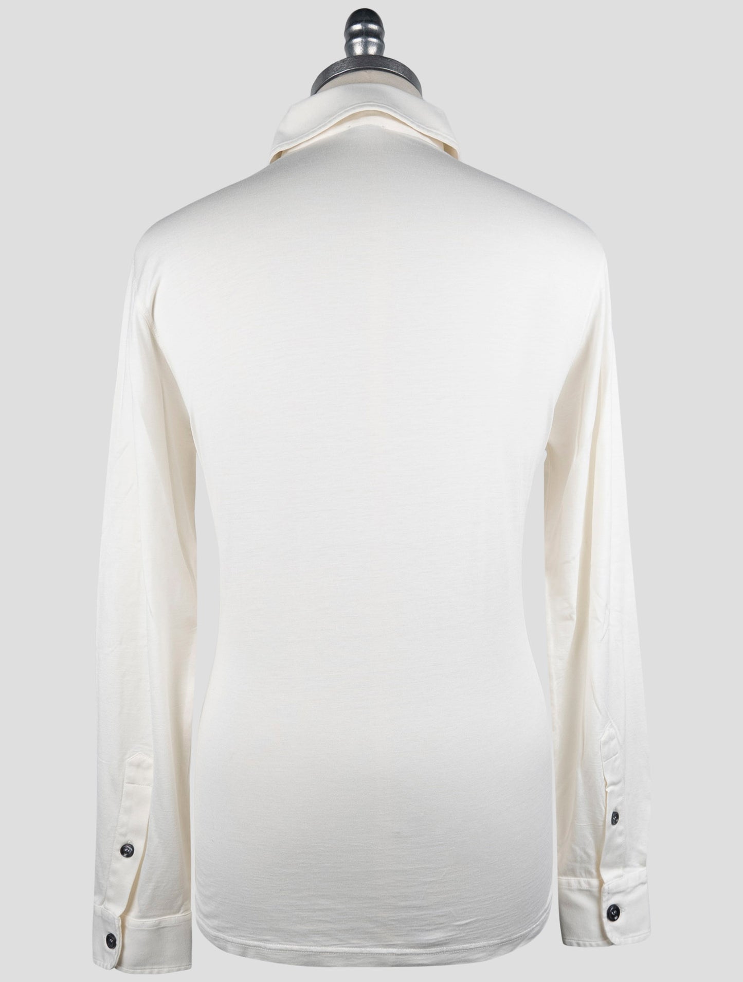 Kiton White Silk Cotton Sweater Polo
