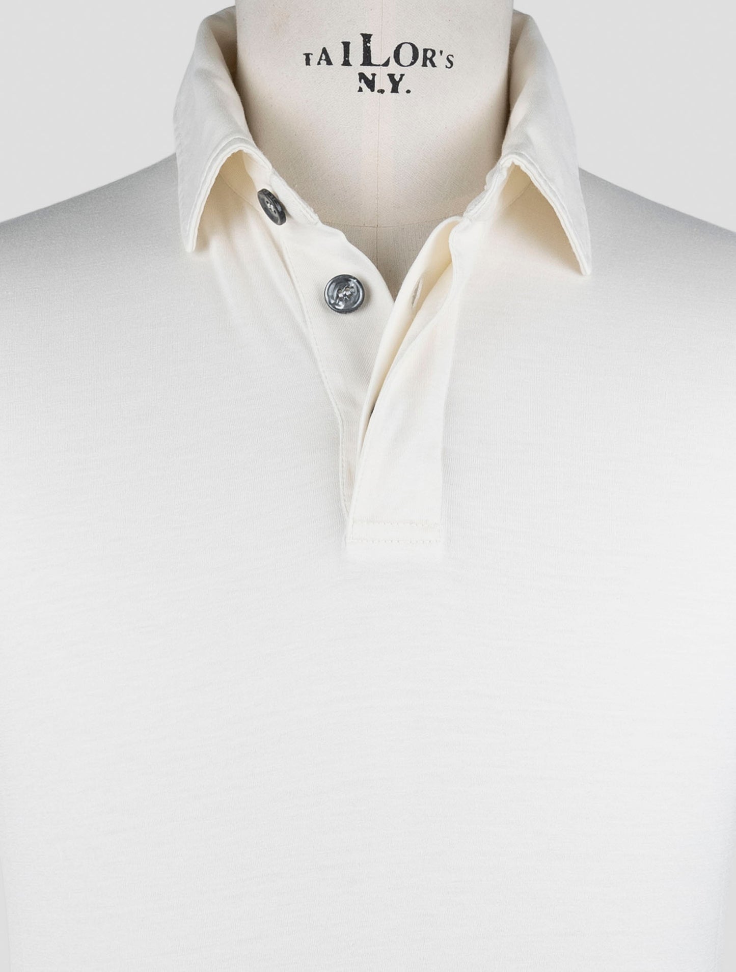 Kiton White Silk Cotton Sweater Polo
