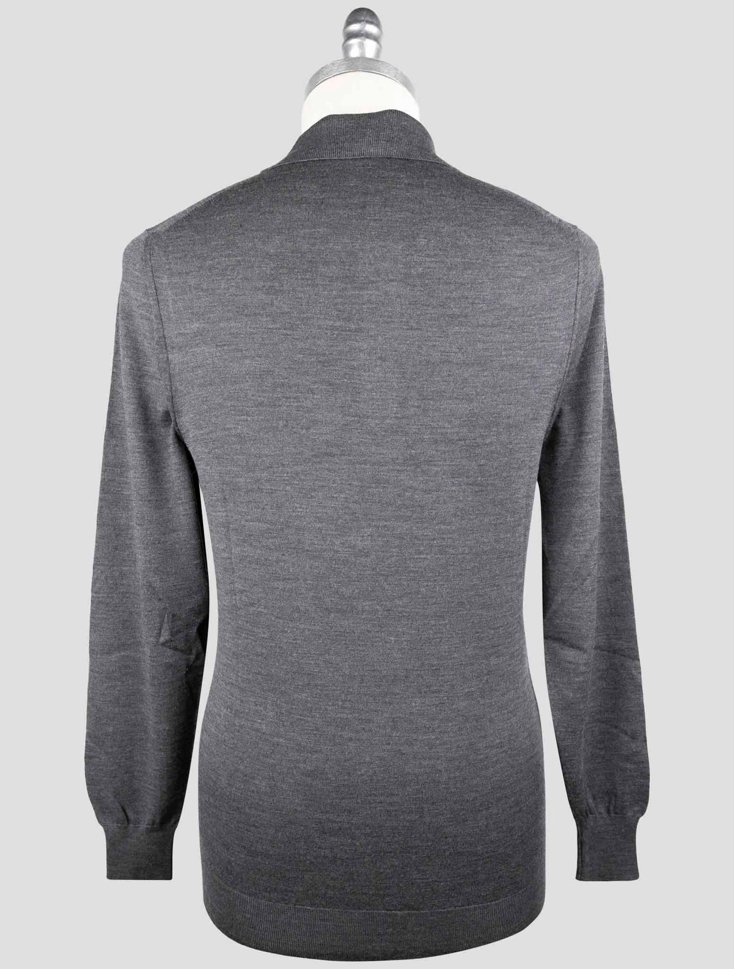 Kiton Gray Wool Sweater Polo