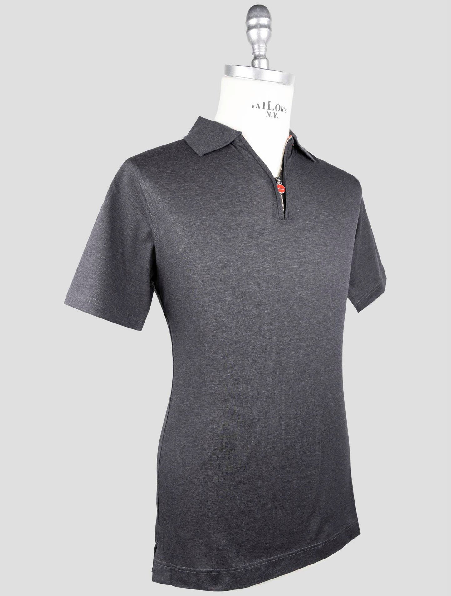 Kiton Dark Gray Cotton Polo